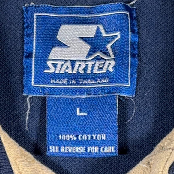 Vintage Notre Dame Shirt Adult LARGE Blue Starter Football Fighting Irish 90s - Picture 7 of 11